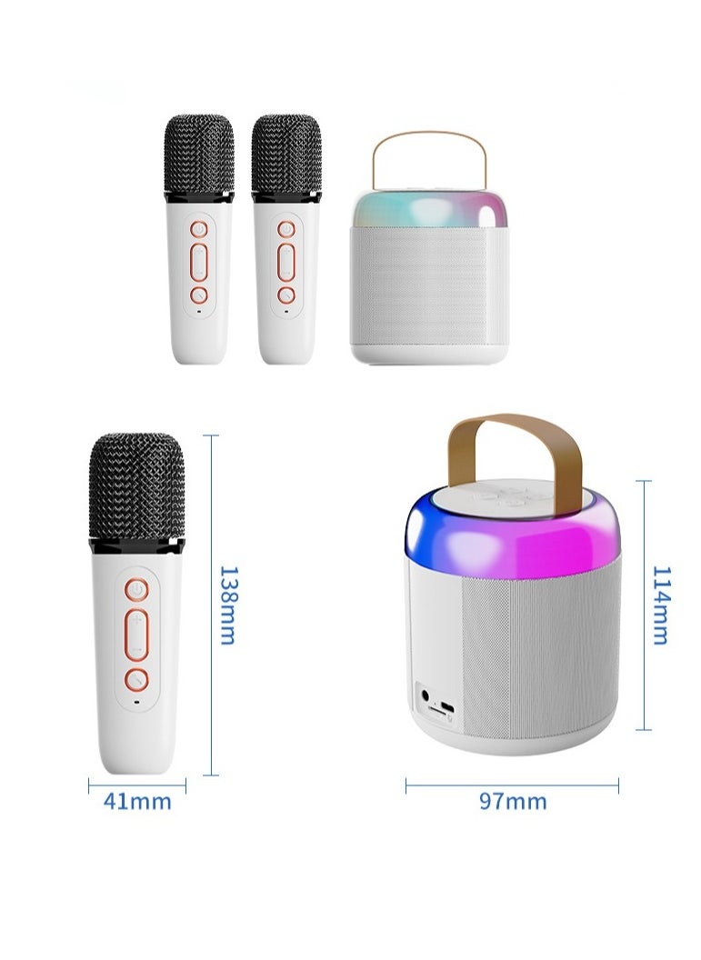 BESTIS - Wireless Bluetooth Dual Karaoke Microphone Speaker Microphone Integrated Machine with LED Lights - Image 1