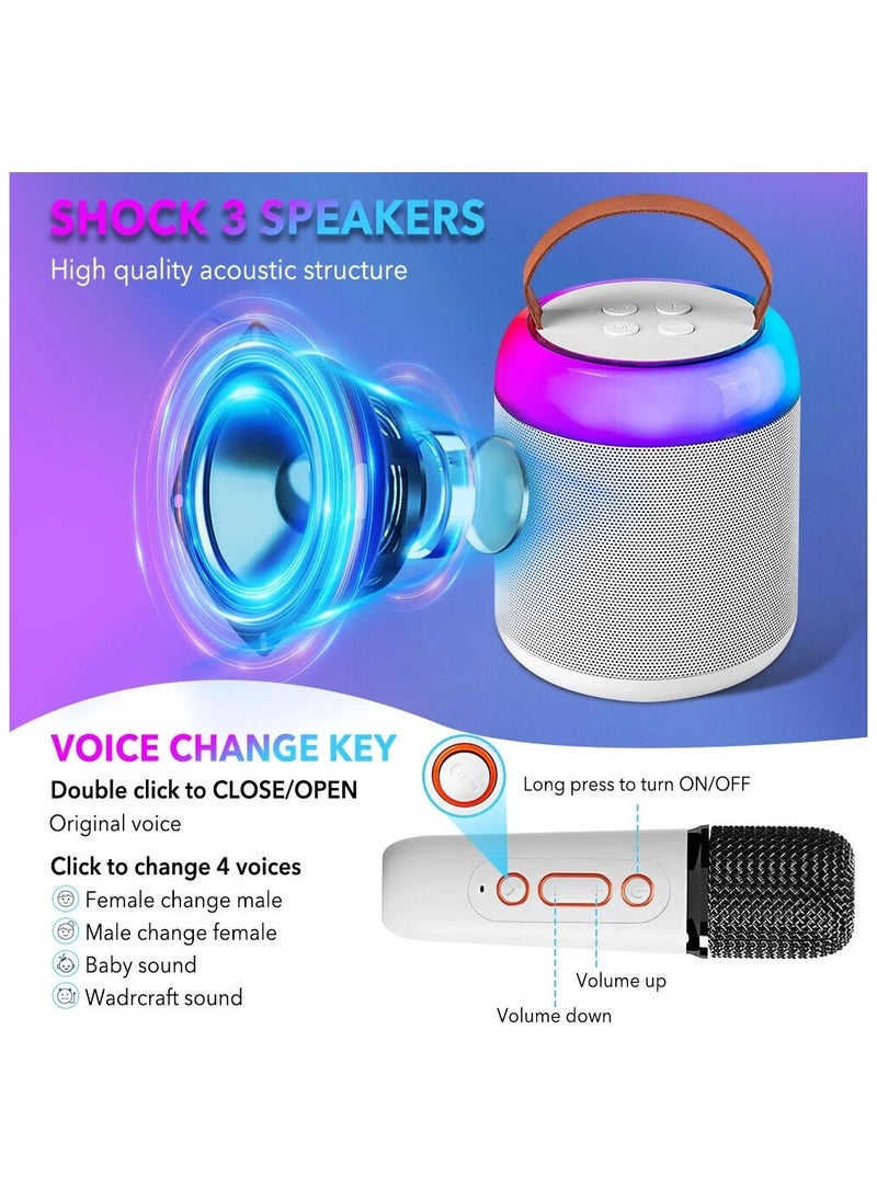 BESTIS - Wireless Bluetooth Dual Karaoke Microphone Speaker Microphone Integrated Machine with LED Lights - Image 1