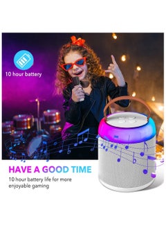 BESTIS Wireless Bluetooth Dual Karaoke Microphone Speaker Microphone Integrated Machine with LED Lights  - Image 5
