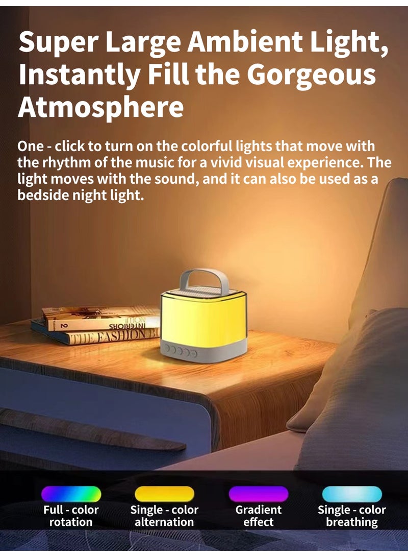 Bluetooth Karaoke Speaker with Microphone, Dual Wireless Mics, HiFi Bass, Colorful Lighting, Rechargeable - Image 4