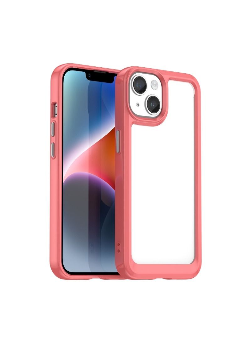 vesus colorful series acrylic + tpu Phone Case Red For iphone 15 Plus