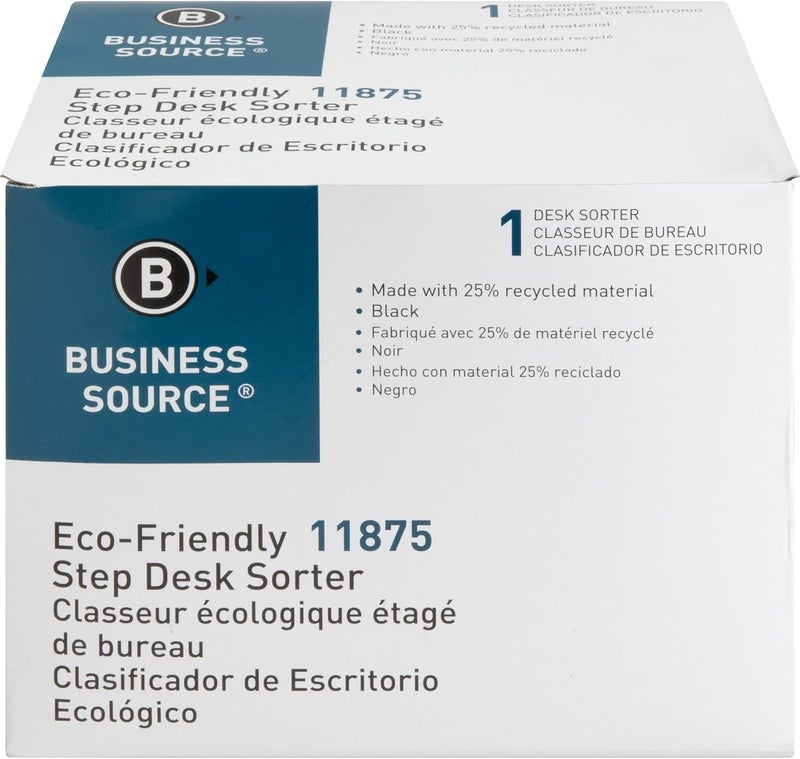 Business Source 6-Slot Inclined Desk Step Sorter - Image 3