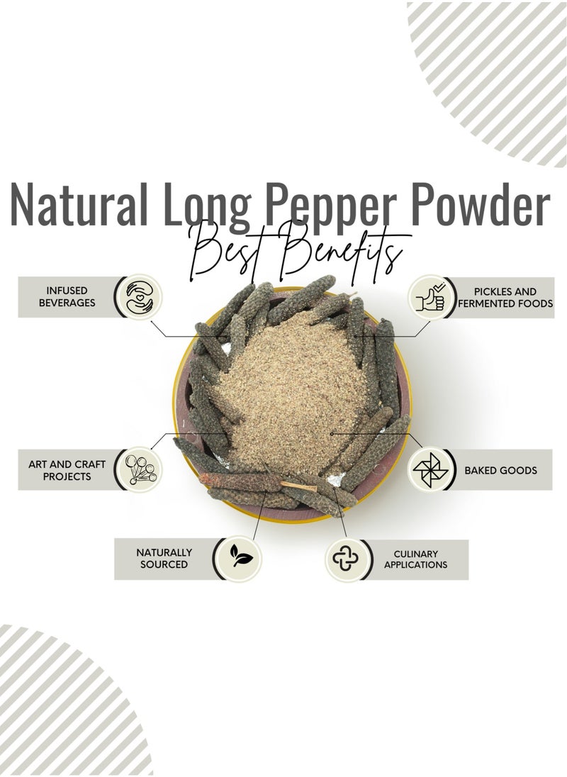 Awafi Mill Pure Long Pepper/Pippali Powder | 100% Natural Pippali Spice | Authentic Indian Long Pepper | Long Pepper Powder | Herbal Seasoning  - Image 3