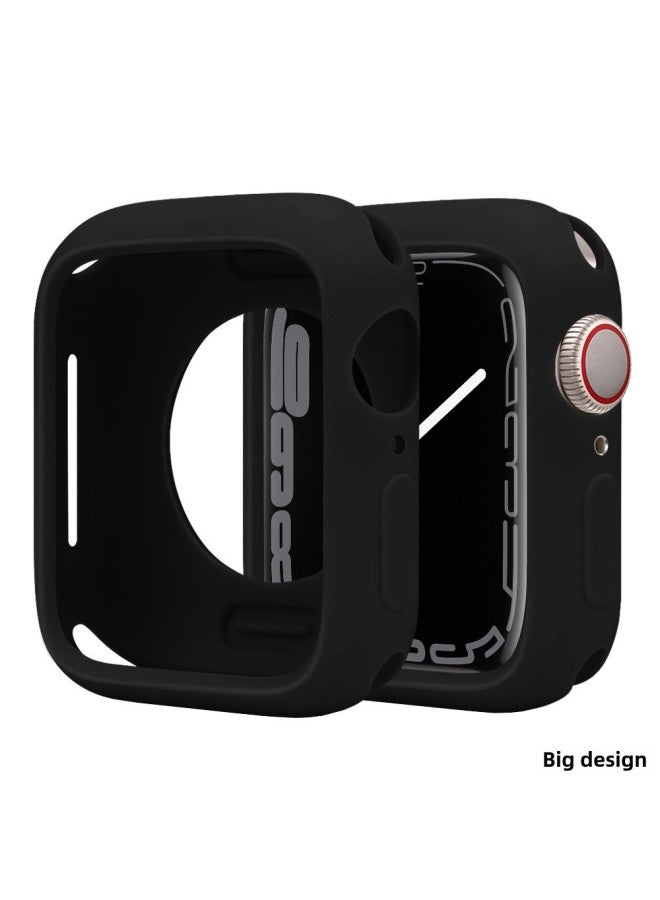 Candy Silicone Watch Case for Apple Watch - Color: Black - External Size: 38/40mm (Compatible with Apple Watch S3/4/5/6/se2 Generation) - Image 1