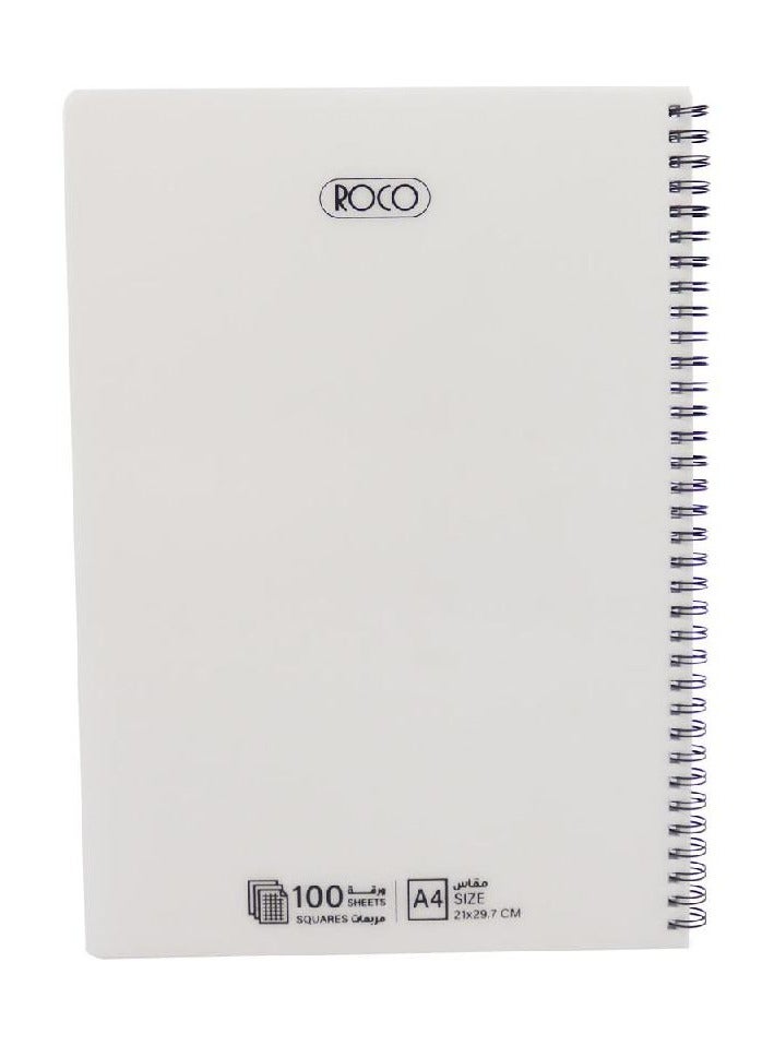 ROCO Square Ruled Notebook Of 100 Sheets A4 - Image 1