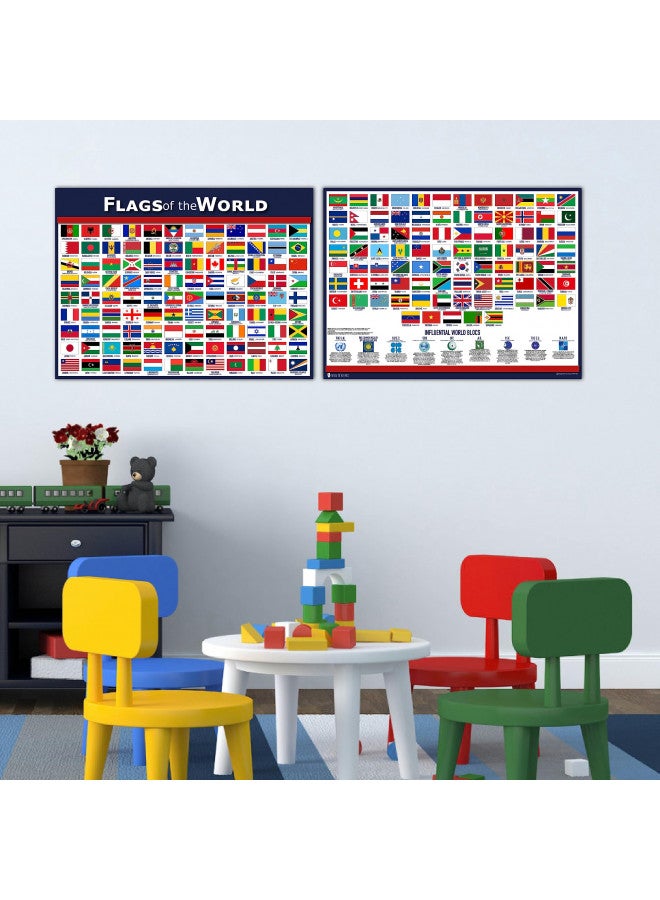 Young N Refined World Flags Extra Large Educational Poster Laminated Split 2 Part Young N Refined (24x30)  - Image 4