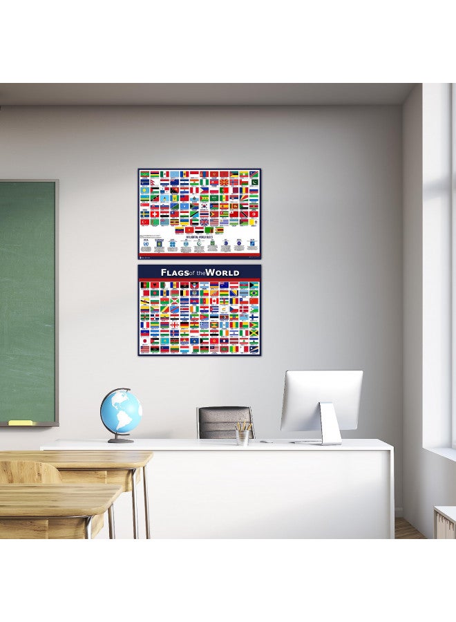 Young N Refined World Flags Extra Large Educational Poster Laminated Split 2 Part Young N Refined (24x30)  - Image 3