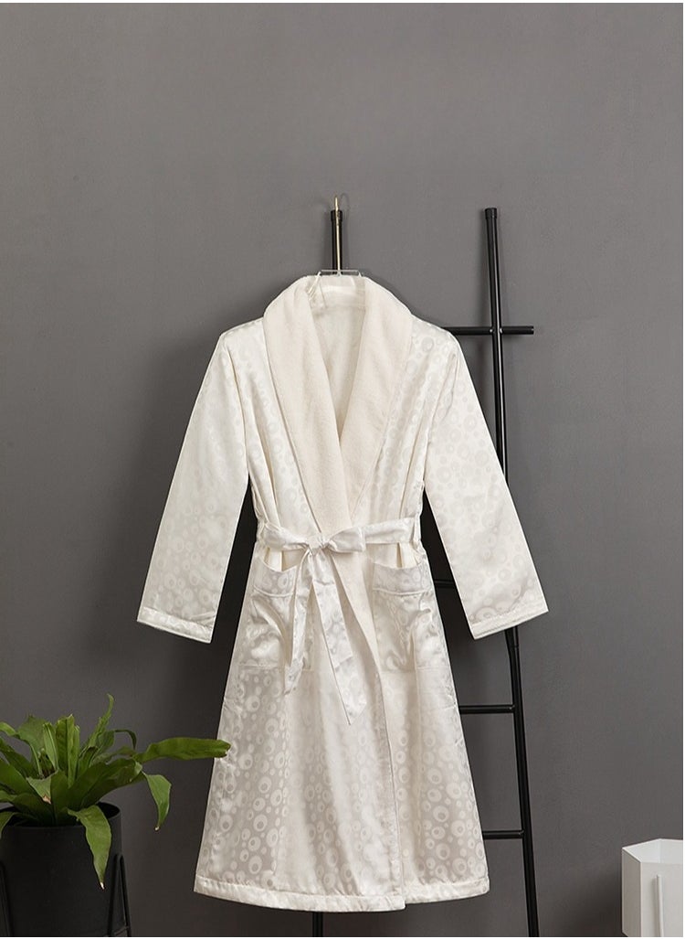 Generic Luxury Imitation Silk Double-Layer Warm Bathrobe, Home Postpartum Clothing  - Image 3