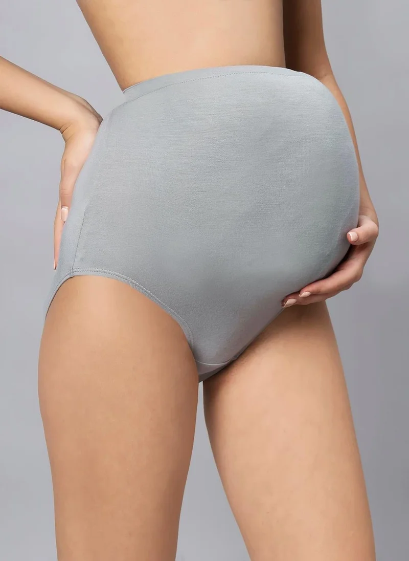 TUMMY Pack of 2 High Waist Bamboo Cotton Pregnancy Pants with Full Belly Support Comfty Breathable for Women Panties