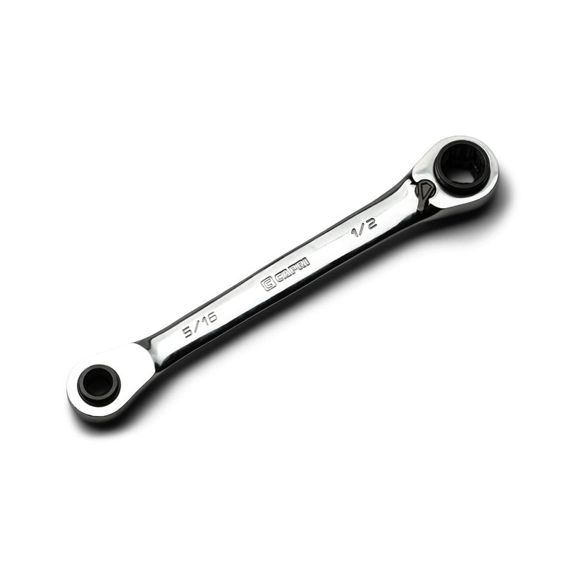 Capri Tools 4in1 120Tooth Box End Reversible Ratcheting Wrench 516 38 716 12 in SAE