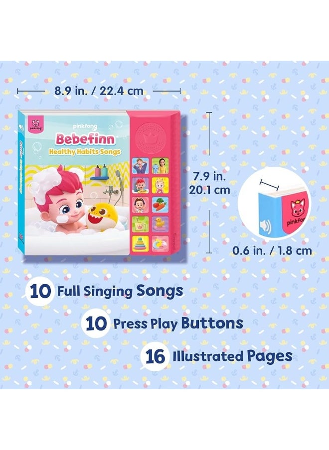 Pinkfong - Pinkfong Bebefinn Healthy Habits Sound Book  Bebefinn Toys  Learning  Education Toys  Interactive Learning Books for Babies  Toddlers - Image 1