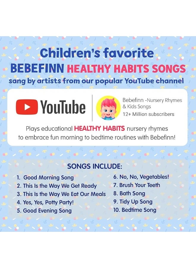 Pinkfong - Pinkfong Bebefinn Healthy Habits Sound Book  Bebefinn Toys  Learning  Education Toys  Interactive Learning Books for Babies  Toddlers - Image 1