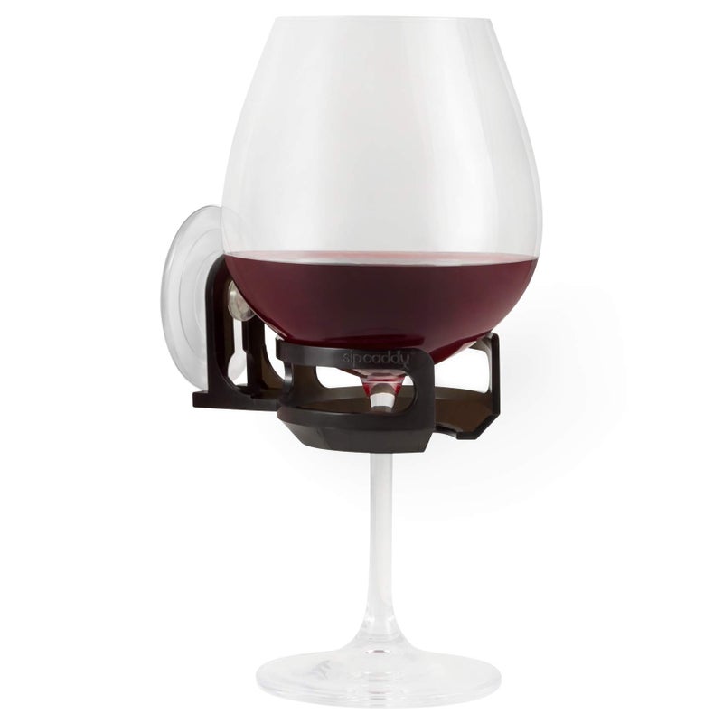 SipCaddy The Original SipCaddy Shower Beer & Bath Wine Holder | Portable Cupholder | Shower Caddy | Drink Holder for Beer & Wine | American-Made Suction Cup | The Best | Black - Image 3