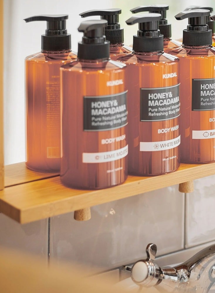 KUNDAL Honey & Macadamia Pure Natural Moisturizing Refreshing Body Wash Pink Grapefruit 500 mL - Image 3