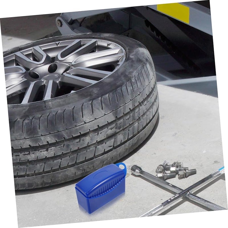 غطاء لوح تطبيق الشمع الأزرق إسفنجة منحنية أداة تلميع الإطارات لتلميع وتفصيل شمع السيارات - Image 4