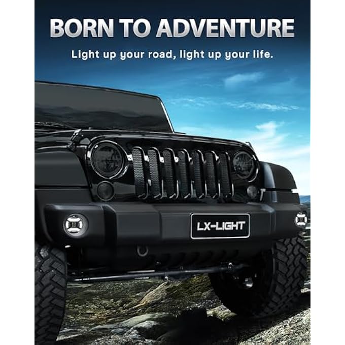 LX-LIGHT مصابيح ضباب LED فائقة السطوع 60 واط مقاس 4 بوصات مع DRL EMC متوافقة مع مصابيح المصد الأمامي لسيارة Jeep Wrangler Tj Lj Jk Dodge Journey - Image 4