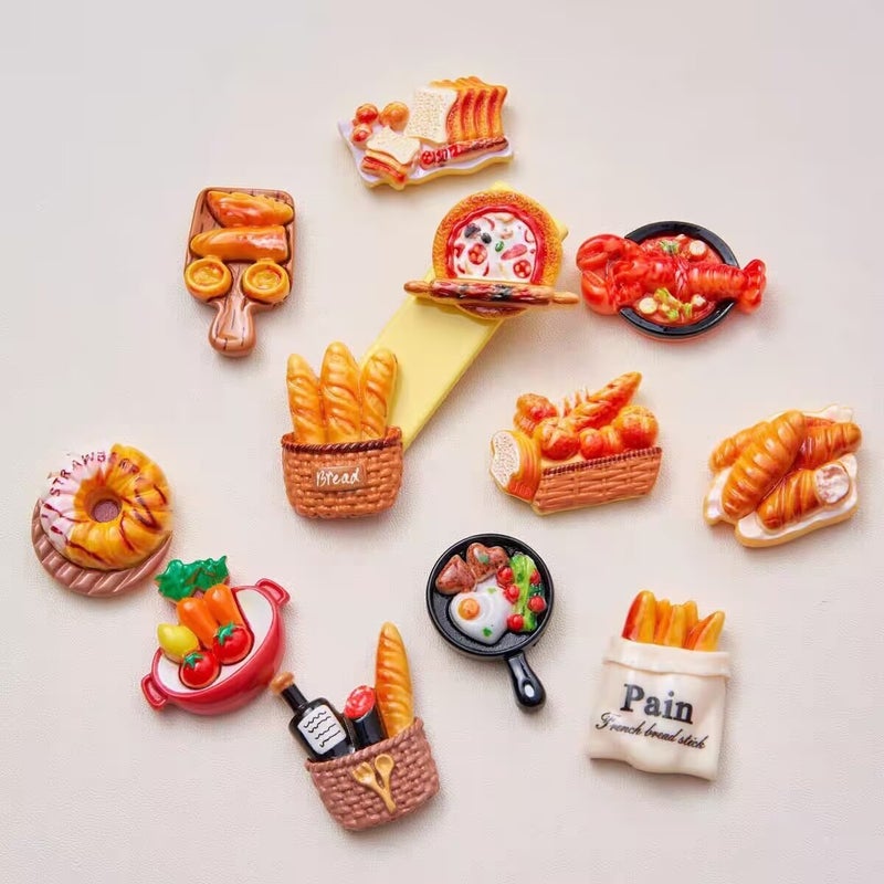 Food-Shaped Resin DIY Beads for Jewelry Making, Western Food Theme - Image 4