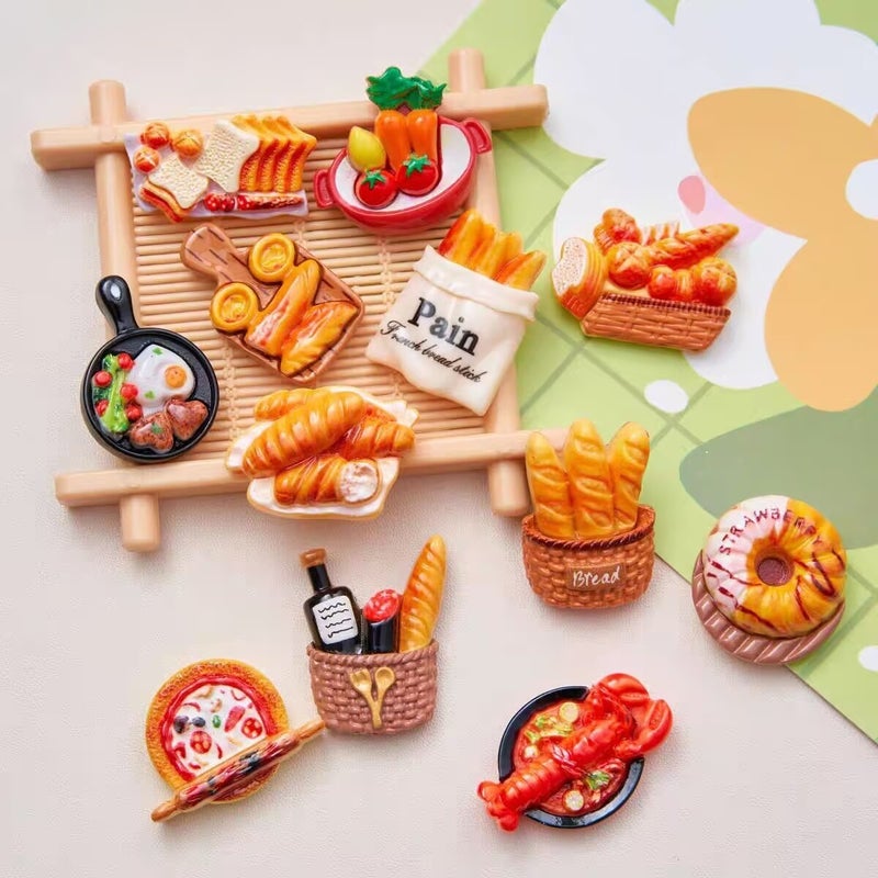 Food-Shaped Resin DIY Beads for Jewelry Making, Western Food Theme - Image 2