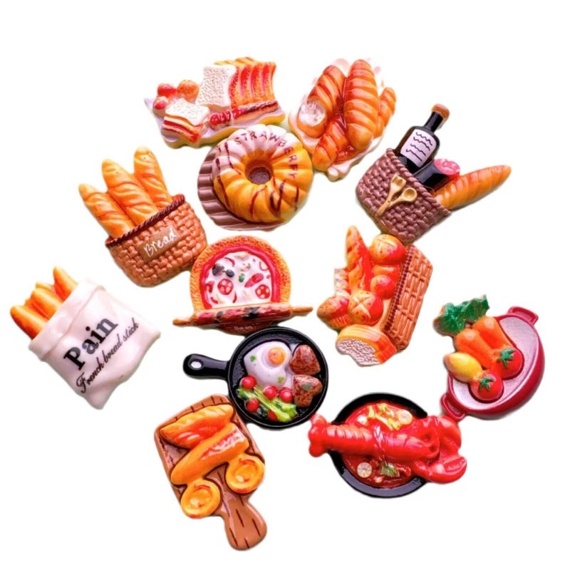 Food-Shaped Resin DIY Beads for Jewelry Making, Western Food Theme - Image 5