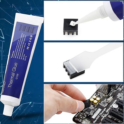GENNEL G109 75Grams Thermal Glue, Thermal Conductive Plaster, Silicone Viscous Adhesive Compound for LED GPU Chipset Printer MOSFET Heatsink Cooling Sealing - Image 4