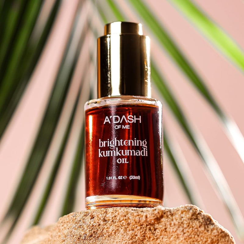 A Dash Of Me Brightening Kumkumadi Ayurvedic Face Oil 100 Pure Saffron Sandalwood Manjistha Natural Glow Skin Radiance For All Skin Types 30ml - Image 1