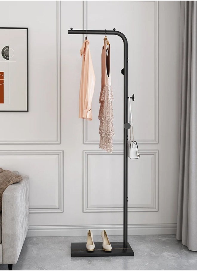 Occuwzz - Metal Freestanding Coat Shelf Lobby Coat Tree Shelf With 3 Hooks Large Coat Hanger Shelf With Stable Slate Base For Bedroom Office 62X32X8 Cm - Image 1