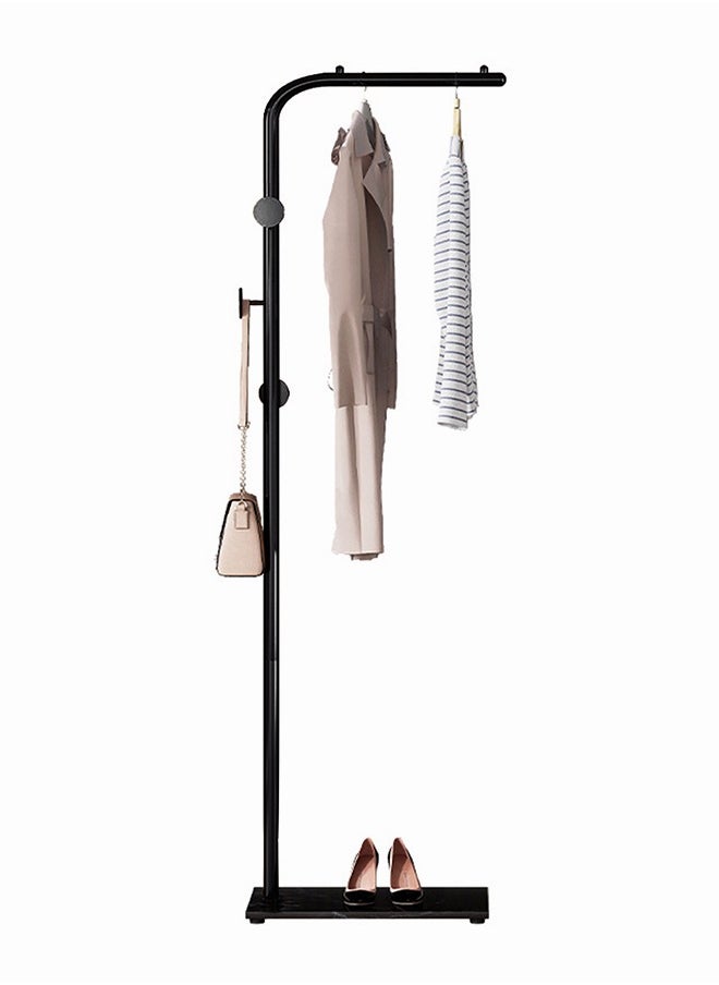 Occuwzz - Metal Freestanding Coat Shelf Lobby Coat Tree Shelf With 3 Hooks Large Coat Hanger Shelf With Stable Slate Base For Bedroom Office 62X32X8 Cm - Image 1