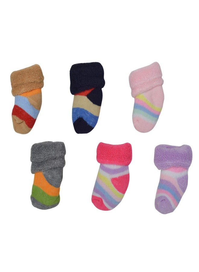 Freshfoot New Born Baby Socks For 0-3 months (6 Pairs) MultiColored - Image 2