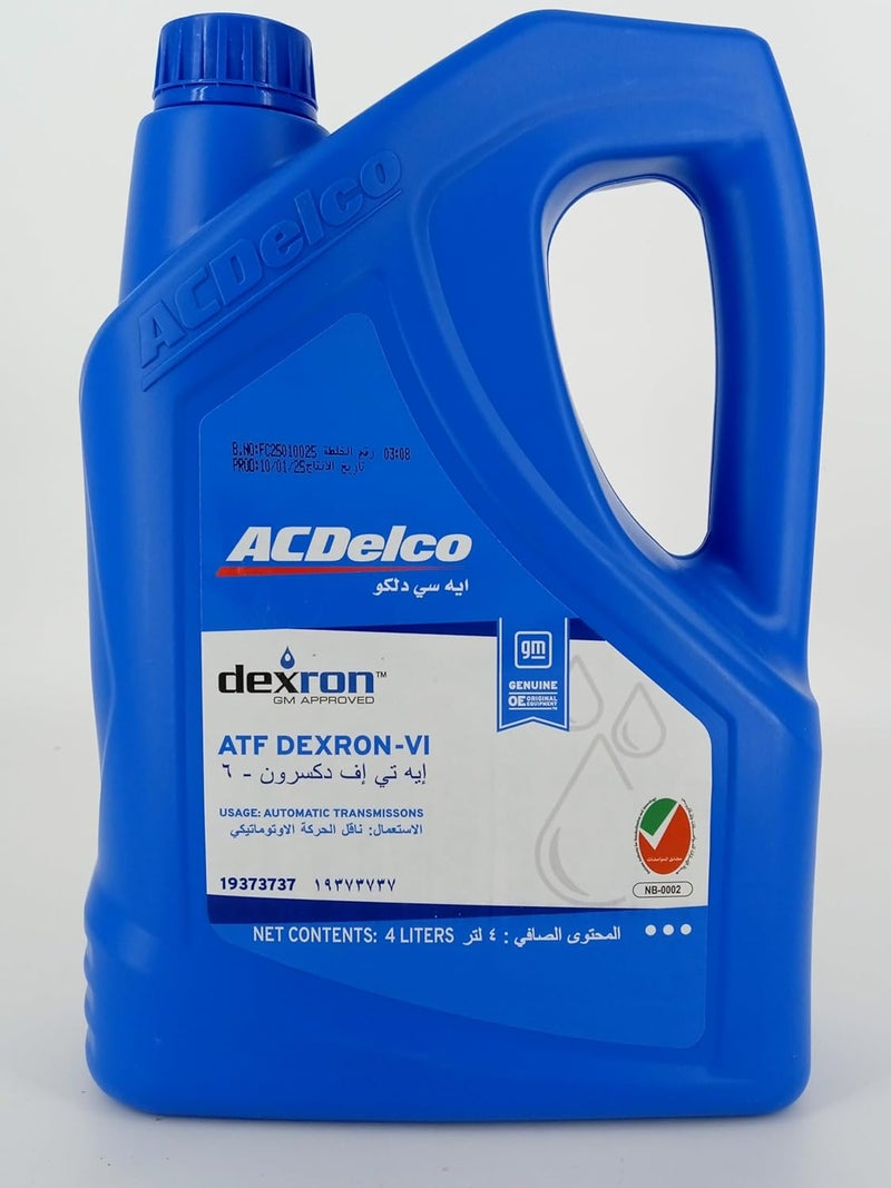 إيه سي ديلكو سائل ناقل الحركة الأوتوماتيكي الأصلي من ACDelco DEXRON-VI - 4 لترات - Image 1