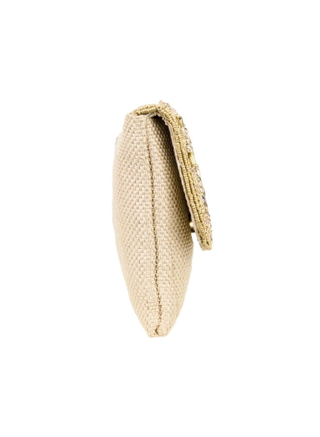 Dollar's Fashion Jute Clutch for Women JF322, Eco Friendly Handbag, Stylish Evening Party Purse, Mini Bag for Wedding, Beach, Casual and Formal Use, Lightweight with Secure Closure (Brown) - Image 3