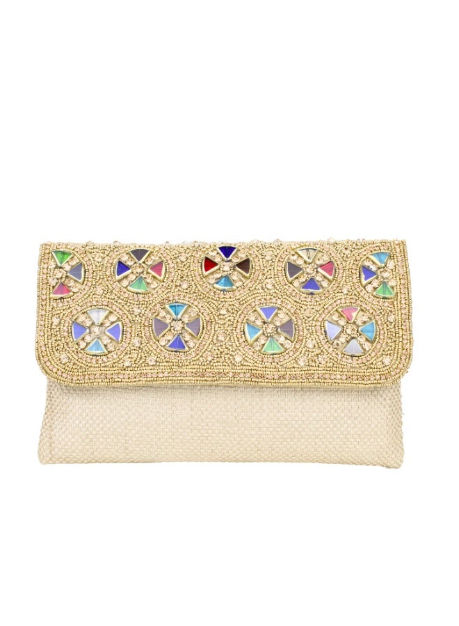Dollar's Fashion Jute Clutch for Women JF322, Eco Friendly Handbag, Stylish Evening Party Purse, Mini Bag for Wedding, Beach, Casual and Formal Use, Lightweight with Secure Closure (Brown) - Image 1