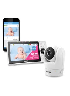 Vm901Hd Wifi Baby Monitor, Upgraded 5-Inch 720P Display, 1080P Camera, True-Colour Dayvision, Hd Nightvision, Fully Remote Pan Tilt Zoom, 2-Way Talk, Free Remote Access, Works With IOS, Android