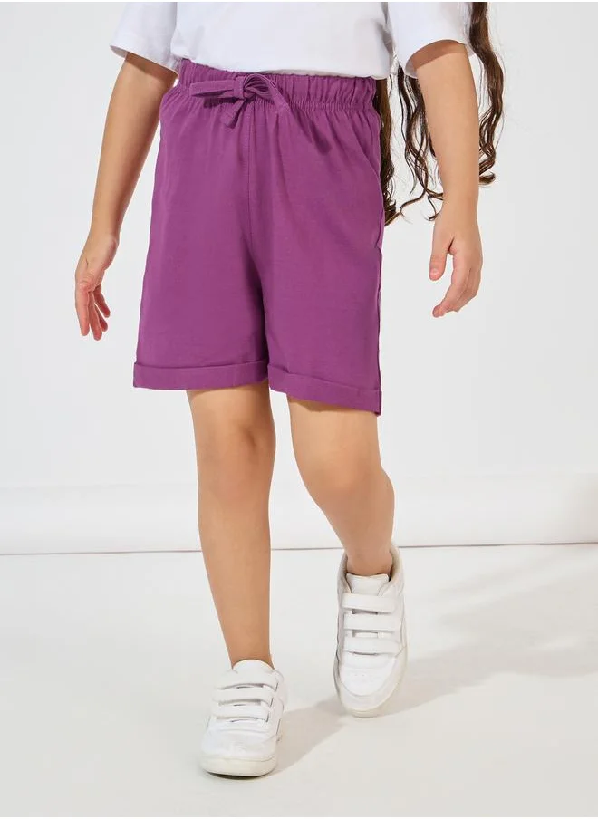 Styli Basic Shorts with Turn-Up Hem