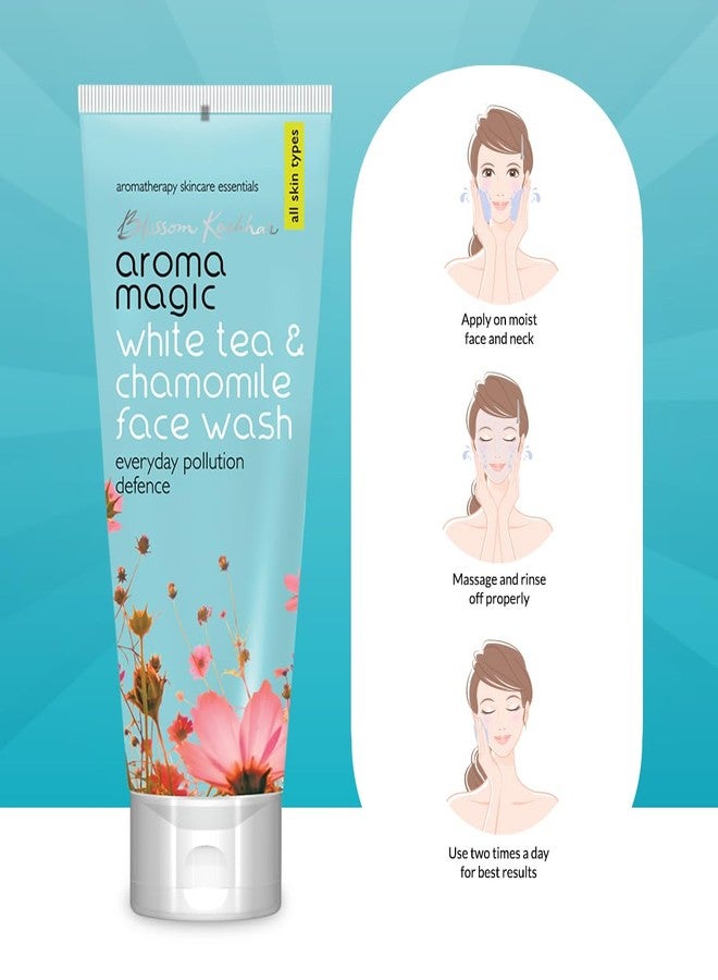 Aroma Magic Everyday Pollution Defence White Tea & Chamomile Face Wash | with Soya Milk Extracts | All Skin -100 ml | Pack of 2 - Image 3