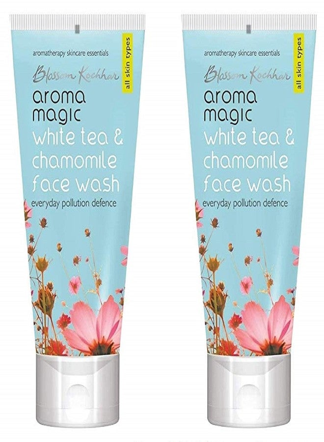 Aroma Magic Everyday Pollution Defence White Tea & Chamomile Face Wash | with Soya Milk Extracts | All Skin -100 ml | Pack of 2 - Image 1