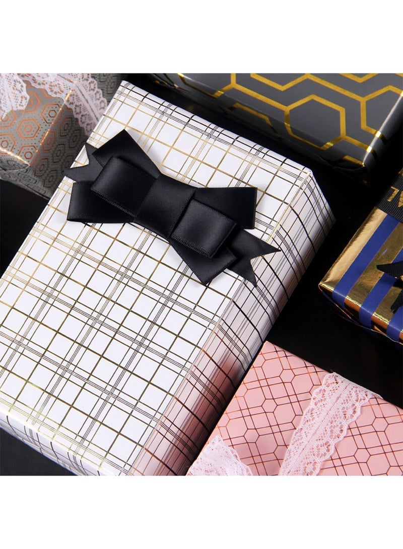 6 Sheets Gift Wrapping Paper Kraft for Birthday Baby Shower Wedding Mother's Day Father's Day New Year Gifts Wrapping with Sticker and Tape - Image 4