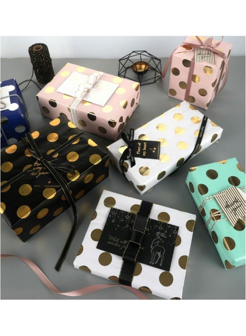 6 Sheets Gift Wrapping Paper Kraft for Birthday Baby Shower Wedding Mother's Day Father's Day New Year Gifts Wrapping with Sticker and Tape - Image 3