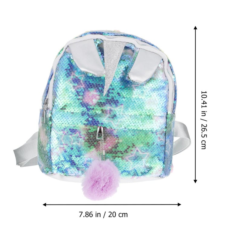 Sequin Unicorn Backpack For School And Travel With Multiple Compartments Pink - Image 3