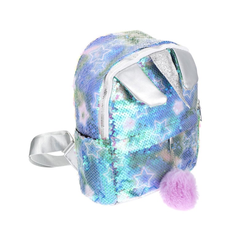 Sequin Unicorn Backpack For School And Travel With Multiple Compartments Pink - Image 2