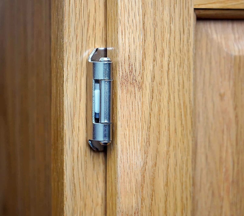DecoBasics 1/2" Overlay Full Wrap Cabinet Hinges for Kitchen (5 Pair /10 Pcs) -Satin Brushed Nickel Full Wrap Around Self Closing Cabinet Hinges - Image 5