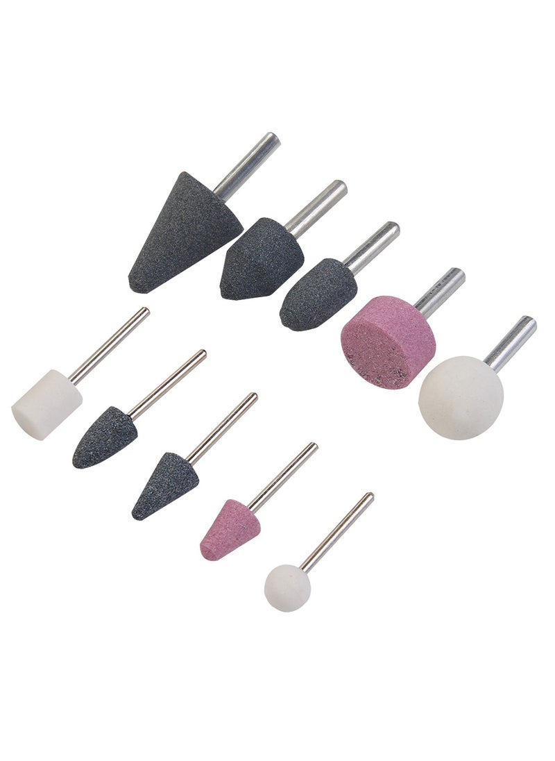 KSEIBI Grinding Stones Set, 10PC Aluminum Oxide, Rotary Grinding Stones for Metal Rust Removal, Polishing, Smoothing and Deburring/Rotary tool accessories/Precision grinding/Versatile grinding set.  - Image 1