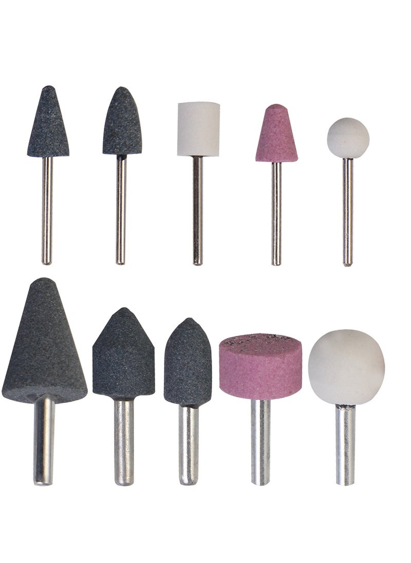 KSEIBI Grinding Stones Set, 10PC Aluminum Oxide, Rotary Grinding Stones for Metal Rust Removal, Polishing, Smoothing and Deburring/Rotary tool accessories/Precision grinding/Versatile grinding set.  - Image 2