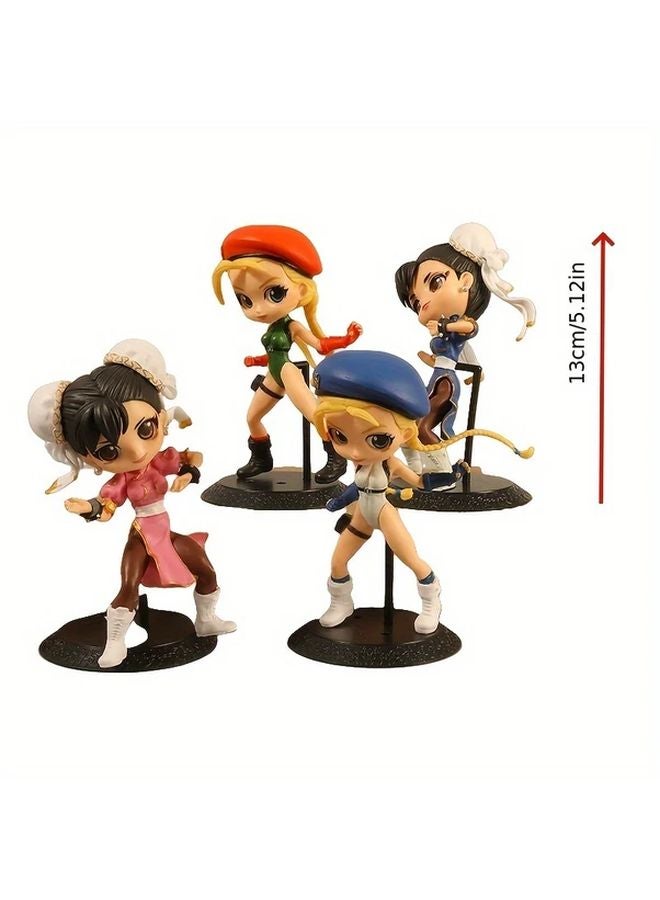 4pcs Anime Cartoon Figurine Desktop Ornaments For Gaming Consoles - Image 4