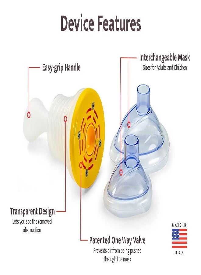 LifeVac - LifeVac Home & Yellow Travel Combo Kit - Portable Suction Rescue Device, First Aid Kit for Kids and Adults, Portable Airway Suction Device for Children and Adults - Image 1