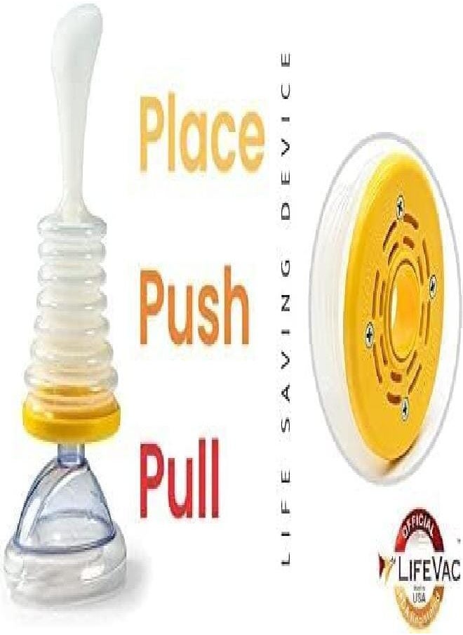 LifeVac - LifeVac Home & Yellow Travel Combo Kit - Portable Suction Rescue Device, First Aid Kit for Kids and Adults, Portable Airway Suction Device for Children and Adults - Image 1
