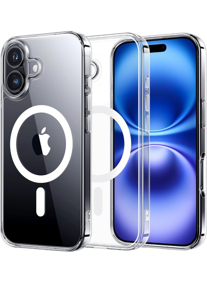 Case for iPhone 17 Clear Magnetic Cover Mag Safe Compatible Hybrid Protective Crystal Clear Hard Back Case Shockproof TPU Frame Slim Transparent Case for Apple iPhone 17 - Image 1