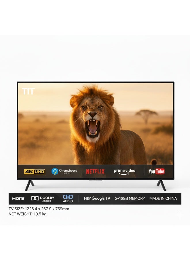TIT 55Inch QLED Smart TV - 4K UHD-NETFLIX- CHROMECAST Built In- PRIME VIDEO- YOUTUBE -Model : Q55QL2024 - Image 4