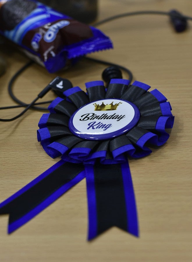 Festiko® 1 Pc Birthday King Badge, Badge for Birthday Boy, Birthday Party Props (Black Colour), Party Wearables Badge - Image 2