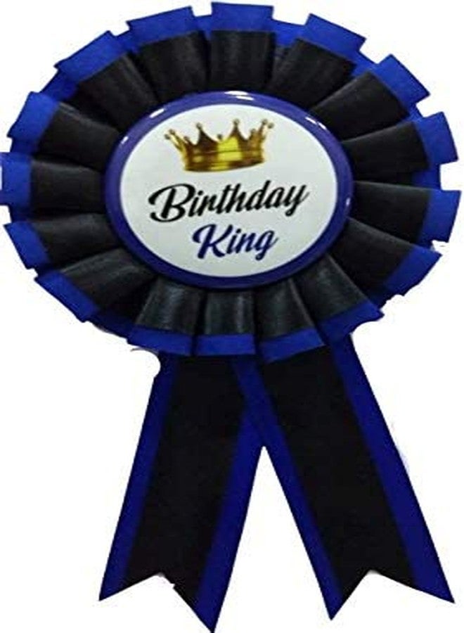 Festiko® 1 Pc Birthday King Badge, Badge for Birthday Boy, Birthday Party Props (Black Colour), Party Wearables Badge - Image 1