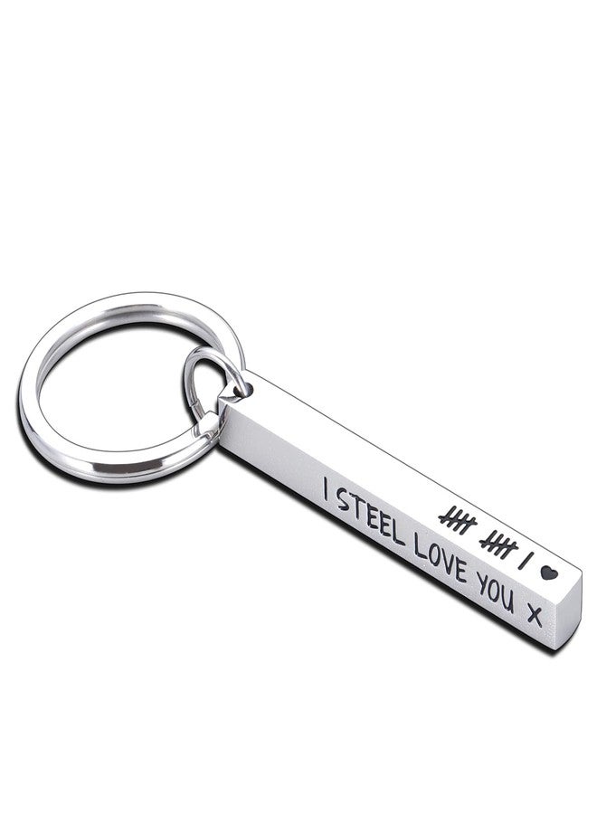 Perleddom 11th Anniversary Steel Gifts,11 Year Anniversary Steel Gifts for Him,Steel Gifts for 11th Anniversary,11 Year Anniversary Keychain Gifts Valentine Day Gifts Steel Anniversary Weeding Gifts for Her - Image 1